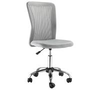Vinsetto Silla de Escritorio Giratoria sin Brazos de Malla con Altura Ajustable Carga 100 kg 43x58x90-100 cm Gris Aosom España