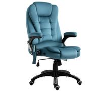 Vinsetto Silla de Oficina con Masaje de 6 Puntos con Función Basculante con Calefacción Altura Ajustable 68x72x110-120 cm Azul Aosom España