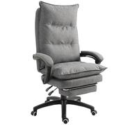 Vinsetto Silla de Oficina con Masaje Silla Ergonómica con Altura Ajustable Respaldo Reclinable Reposapiés Integrado y Control Remoto Aosom España