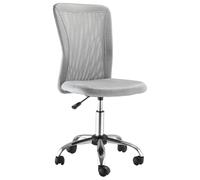 Vinsetto silla de oficina de malla silla de escritorio giratoria sin brazos con altura ajustable carga 100 kg para estudio despacho 43x58x90-100 cm gris
