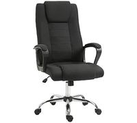 Vinsetto Silla de oficina ergonómica giratoria, asiento ancho, negro