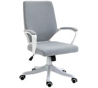 Vinsetto silla de oficina giratoria silla de escritorio basculante con reposabrazos y altura ajustable para dormitorio salón carga 120 kg 62x69x92-100 cm verde gris