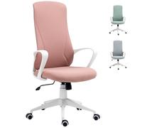 Vinsetto Silla de Escritorio Rosa Giratoria Altura Ajustable con Reposabrazos Función de Basculante Respaldo Alto Rosa Aosom España