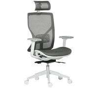 Vinsetto Silla de oficina giratoria Respaldo alto Ajustable reposabrazos, reposacabezas, lumbar Gris