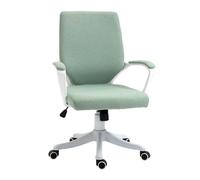 Vinsetto Silla de Oficina Giratoria Basculante 62x69x92-100 cm Verde | Silla de Escritorio, con Reposabrazos, Altura Ajustable, para Dormitorio Salón, Carga 120 kg