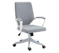Vinsetto Silla de Oficina Giratoria Ergonómica Altura Ajustable Reposabrazos Acolchado Soporte Lumbar Carga 120kg Negro Aosom España
