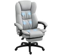 Vinsetto Silla de Oficina y Escritorio con Masaje 6 Puntos Gris Claro