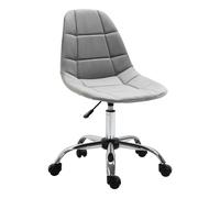 Vinsetto Silla giratoria , diseño ergonómico y regulable sin reposabrazos, Gris, 59x59x81-91cm Aosom España