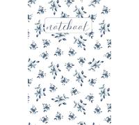 Vintage Dark Blue Floral Notebook: Dark Blue Butterflies Lined Journal for Notes, Writing, Journaling, School, Work and Everyday Use | 150 Ruled Pages | 6 x 9 Inches