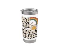 Vintage Rainbow Big Fan de los Derechos Humanos Vaso térmico de acero inoxidable de doble pared