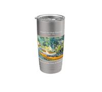 Vintage Van Gogh Painting Art Bank of the Oise at Auvers Vaso térmico de acero inoxidable de doble pared