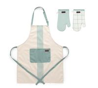 Vinthera Set de Delantal Y 2 Manoplas Cocina Okapi Due de Algodón