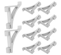VINTORKY 10 piezas Broches de Aluminio para Soporte de Estantes de Congelador y Refrigerador, Clips de Sujeción, Plata, 10pcs, Optimización de Espacio para Estantes y Armarios de Bebidas