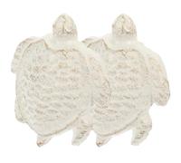 VINTORKY 2 Piezas Tirador de Armario Tortuga de Hierro Fundido Beige