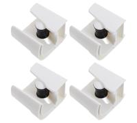 VINTORKY 4 Piezas Soporte Autoadhesivo para Escobas y Trapeadores Blanco | Goma y Abs, Instalación Fácil sin Taladro, para Azulejos y Armario de Limpieza