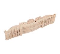 VINTORKY 6 Piezas Aplique Tallado Europeo de Madera Marrón, 20x2, 5x0, 8cm | Vintage Patrón Floral, Instalación Rápida y Limpieza Fácil, para Puertas de Armario y Barra