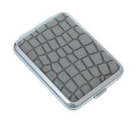 VINTORKY Caja de cerillas metálica con rascador - Estuche para cerillas reutilizable e impermeable - Contenedor de de 2,6 x 1,9 x 0,6" para supervivencia al aire libre, chimenea