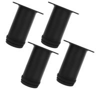 VINTORKY Patas Ajustables Resistentes Anillo Antirrayas y Carga Pesada para Muebles de Acero Inoxidable Negro Pack de 4 Unidades Ideales para Mesas Auxiliares y Tocadores