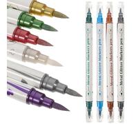 VINTORKY Rotuladores para Uñas de Doble Punta 10 Colores Kit Compacto para Decoración de Uñas DIY Herramientas Manicura y Pedicura