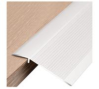 Vinyl Flooring Reducer Flute 4inch Wide Thresholds Ramp,Non-Slip Floor Transition Strip Wood to Tile, for Front Door Doorways(Silver,Long 100cm/39.4in)