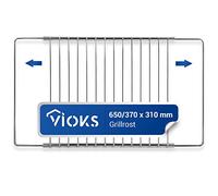 VIOKS Parrilla de acero inoxidable para horno, 370/650 x 320 mm