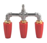 Violiica Boquilla de lavado de alta presión con conexión rápida de 1/4 pulgadas, spray turbo giratorio dual, accesorio limpiador de acero inoxidable ajustable de 360° para limpieza de exteriores y