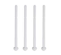 Violiica Juego de 4 barras de descarga para placas de botón Geberit Twinline, pieza de repuesto de barra de presión de actuador 240.074.00, plástico ABS blanco de 135 mm