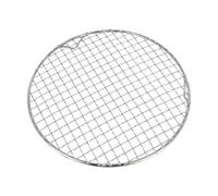 Violiica Parrilla redonda de acero inoxidable de 27 cm para barbacoa eléctrica de carbón y gas, malla uniforme para exteriores, apta para lavavajillas, color plateado