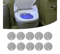 Violiica Tornillos para tapa de bisagra de asiento de inodoro, de plástico blanco, antioxidante, protectores de base decorativos, mantenimiento de accesorios de baño, 50 mm, 60 mm, 65 mm, 10 unidades
