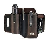 VIPERADE PJ29 EDC Funda, Funda multiherramienta/Funda para herramientas/Funda para cinturón de cuchillo/Funda para linterna para Leatherman Multiherramienta/Funda para cuchillo-Marrón