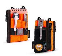 VIPERADE VE18-S X-Pac Bolsa pequeña EDC Mini organizador de herramientas de bolsillo EDC, pequeña bolsa de herramientas organizadora EDC con 6 bolsillos, organizador EDC para hombres（Naranja Caliente）