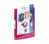 Viquel - Archivador flexible a4 personalizable con 4 anillas, espalda 2,5 cm, color rojo frambuesa translúcido