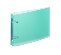 Viquel Bristol - Archivador de fichas (14,8 x 21 cm, flexible y resistente, 2 anillas, tamaño A5 (25 x 16,5 cm), color verde turquesa translúcido