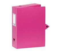 Viquel - Caja archivadora de plástico, tamaño A4, lomo de 8 cm, color rosa