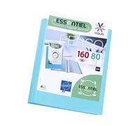Viquel - Carpeta A4 con 160 fundas - Encuadernación personalizable - Bolsillos transparentes lisos - Esencial reciclado - Azul turquesa