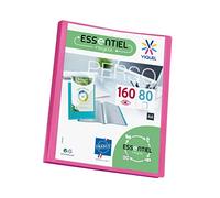 Viquel - Carpeta A4 con 160 fundas - Encuadernación personalizable - Bolsillos transparentes lisos - Esencial reciclado - Rosa