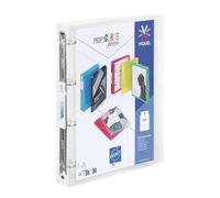 Viquel - Carpeta flexible de plástico 4 anillos - Carpeta personalizable ancho 3,5 cm - Etiquetas de identificación - formato A4 - - Fabricado en Francia - incoloro translúcido
