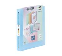 Viquel - Carpeta suave A4 MAXI personalizable con 4 anillas, respaldo de 4 cm, para documentos A4, color azul translúcido