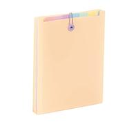Viquel - Clasificador de 6 posiciones para mochila, organizador de bolsas Rainbow Pastel, clasificador vertical A4, color beige