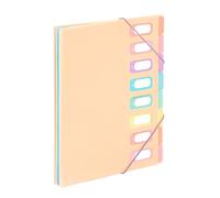 Viquel - Clasificador de documentos A4 con 8 compartimentos Rainbow Pastel Beige