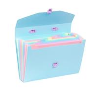 Viquel - Clasificador de Valisette A4 con 12 compartimentos Rainbow Pastel Azul