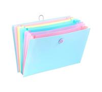 Viquel - Clasificador extensible A4 8 compartimentos - Organizador de documentos de oficina y hogar - Archivador de acordeón pastel resistente - Azul