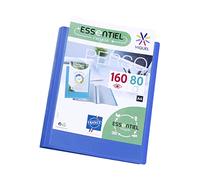 Viquel - Cuaderno de exhibición A4 de 160 bolsillos, encuadernación personalizable, bolsillos transparentes lisos, esencial reciclado, color azul