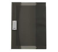 Viquel Funda resistente para cuaderno de 43,2 x 55,8 cm, plástico gris, parte trasera reforzada de alta calidad, con solapas para marcapáginas