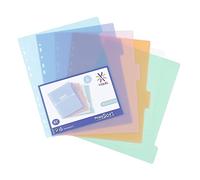Viquel - Juego de 6 separadores de plástico para carpeta A4 Maxi formato o carpeta de palanca (24,5 x 30,5 cm)