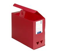 Viquel Maxi Doc - Caja archivadora de plástico de polipropileno, caja de gran capacidad, respaldo de 120 mm, color rojo