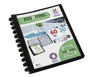 Viquel Maxi Geode Encuadernación personalizable 60 fundas en polipropileno, color negro