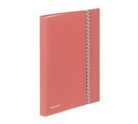 VIQUEL - Portavistas 120 vistas A4 Business Class - Protector de documentos de plástico resistente - 60 fundas - Ideal para oficina o hogar - Rojo Coral