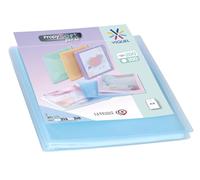 Viquel - Portavistas A4 200 vistas - Portadocumentos personalizable - 100 fundas de calidad lisa, color azul pastel