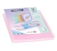 Viquel - Portavistas A4 200 vistas - Portadocumentos personalizable - 100 fundas de calidad lisa, color rosa pastel